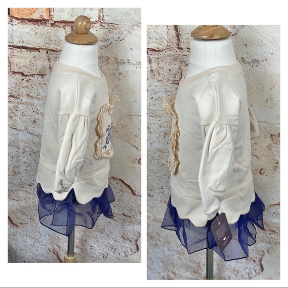 ❌ NWT Vintage Scalloped Embroider Sweatshirt Dress - Picture 7 of 15